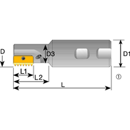 Halter für Gewindefräsplatten SR0009 H12 (Plattengröße 12mm) Schaft-20mm
